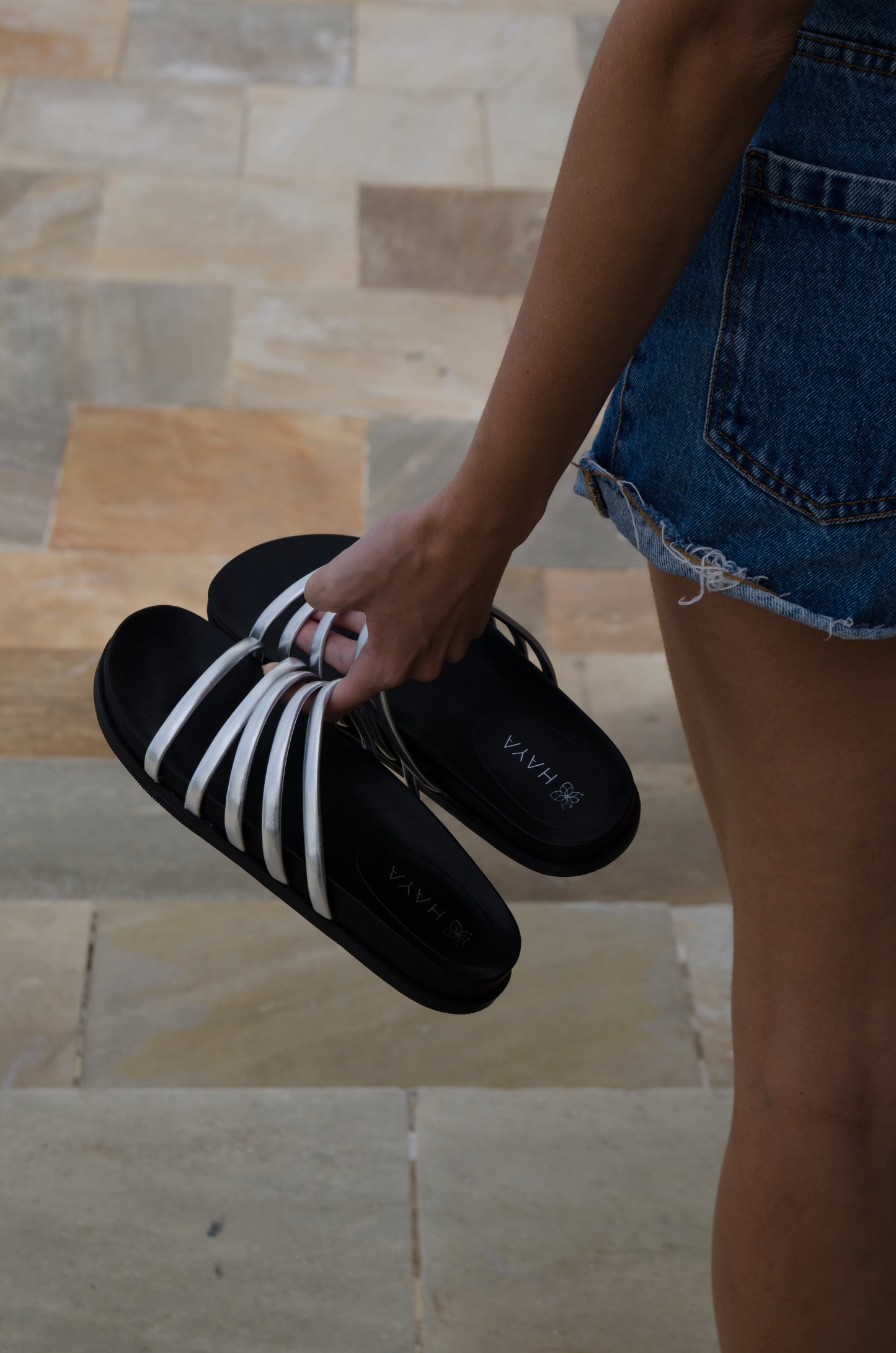 Flat Mila - prateada - sintético